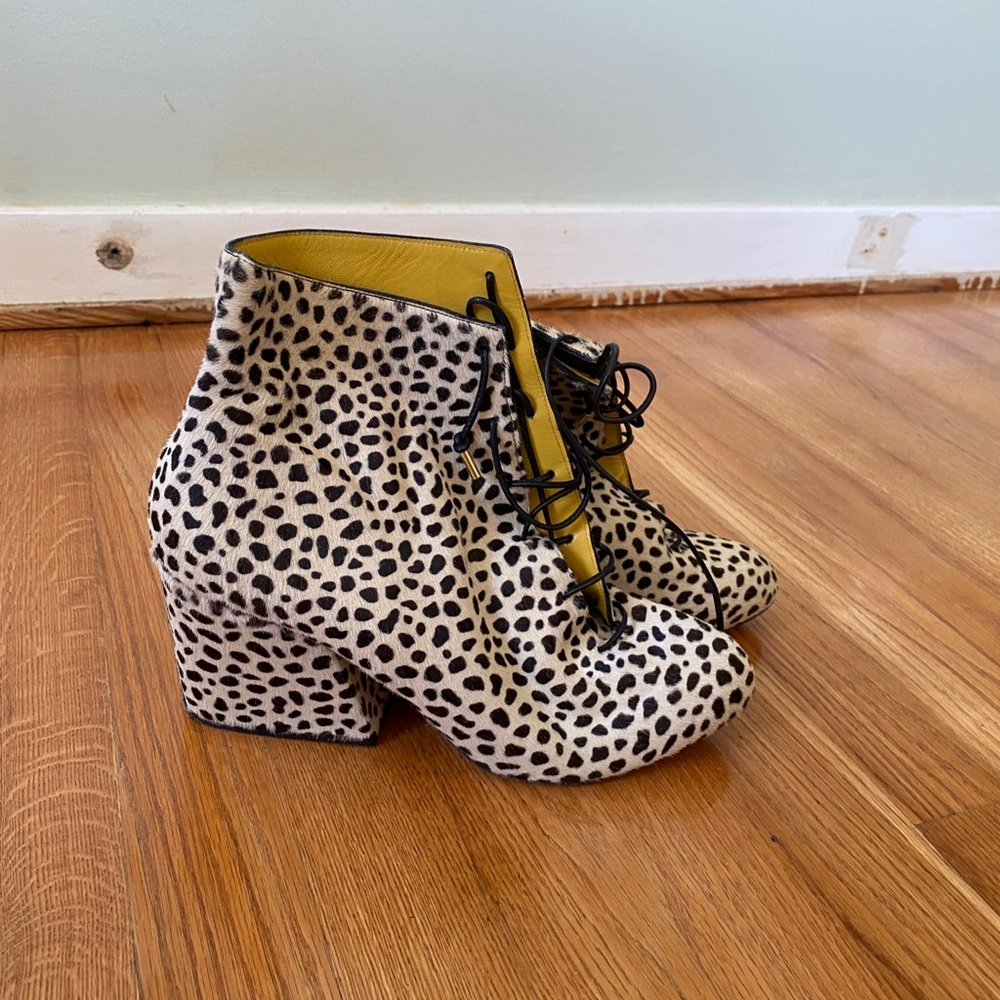 Charlotte Olympia pony hair boots